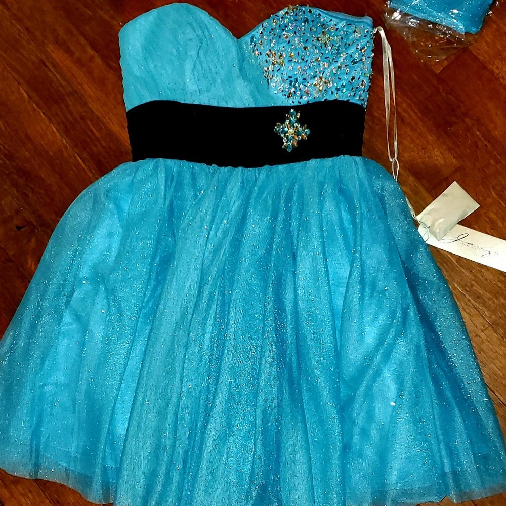 Jasz couture Teal Prom dress
